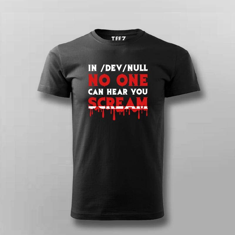 No One Scream Horror T-shirt For Men