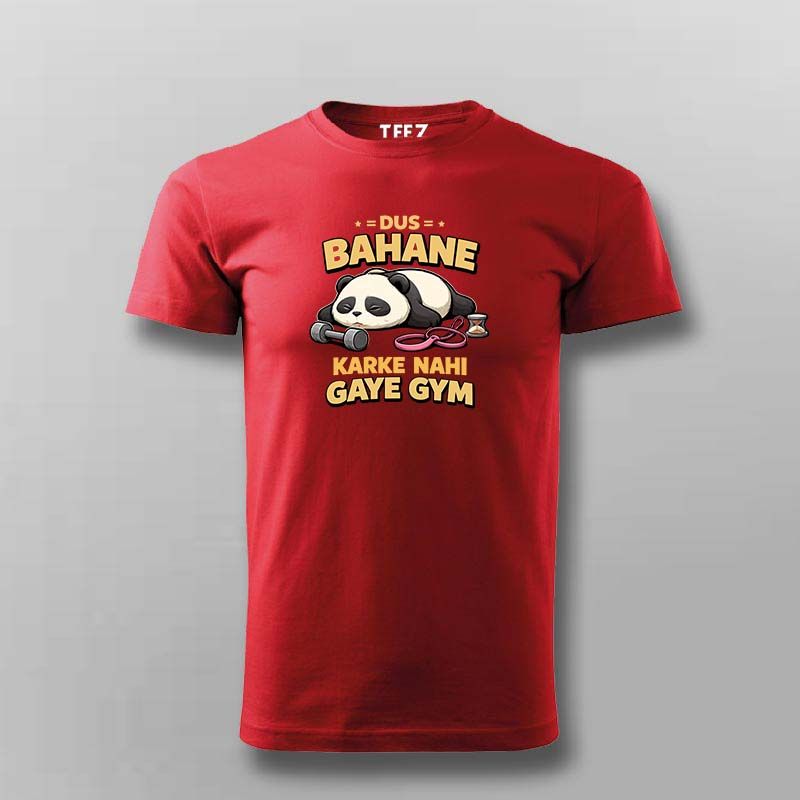Dus Bahane Gym T-shirt For Men – Funny Fitness Tee