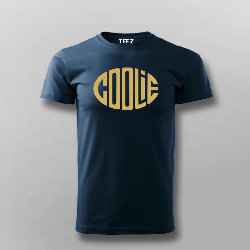 Coolie Men’s T-Shirt – Bold Front Gold Emblem Design
