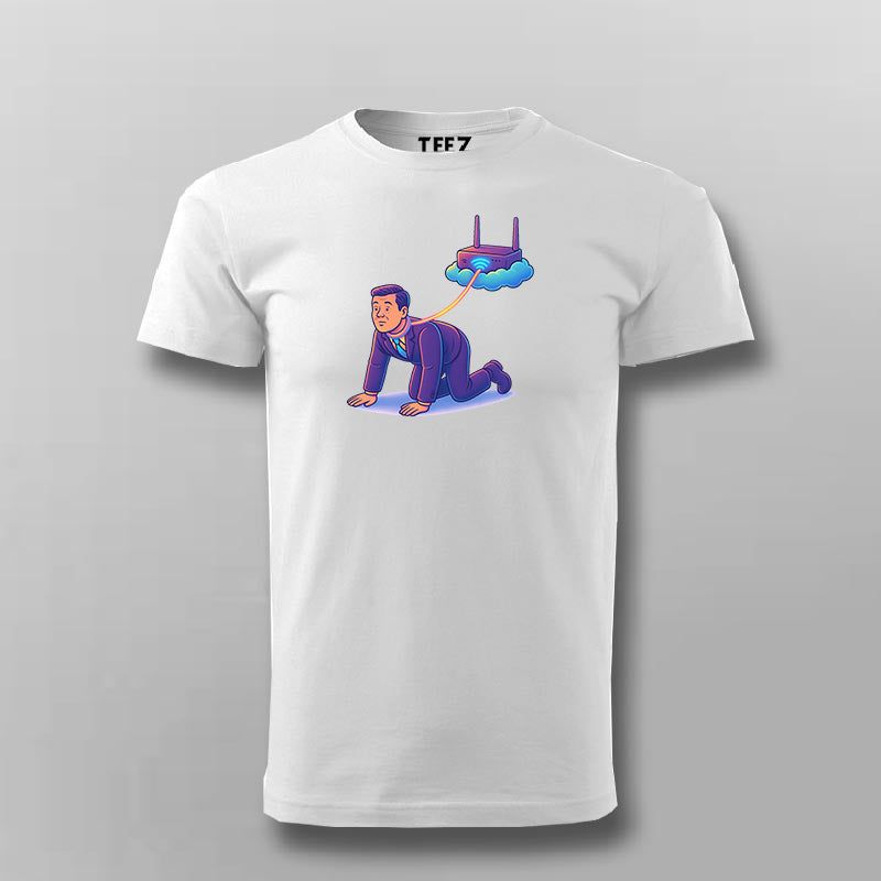 The Adult Leash We All Wear Men’s T-Shirt – Funny WiFi Addiction Tee