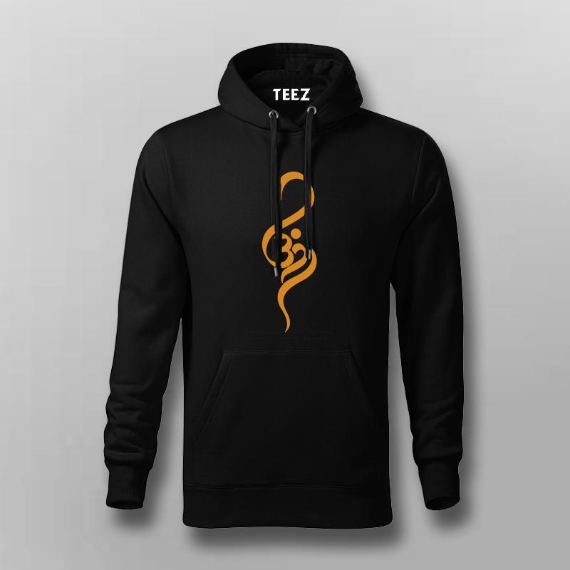 Shiva Om Trishul Hoodie for Men – Sacred Sanskrit Style