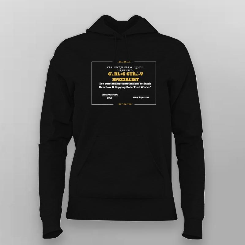 Ctrl+C Ctrl+V Specialist Hoodie for Women – Stack Overflow Swag