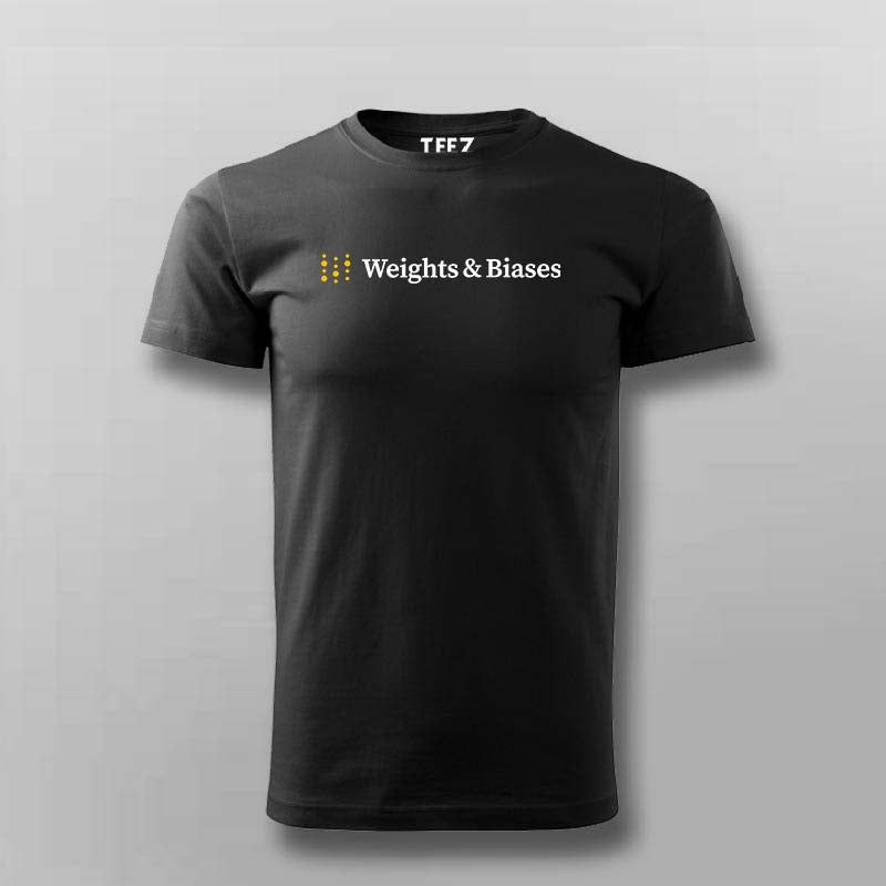 Weights & Biases T-Shirt for Men – Train Hard, Debug Harder
