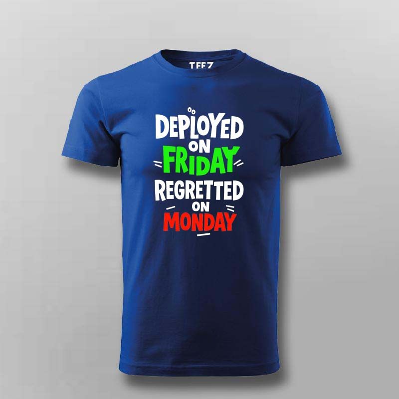 Friday Deploy Regret T-Shirt for Men – Developer Humor