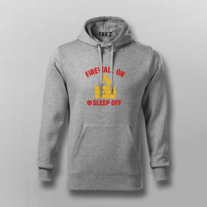 Firewall On Sleep Off Hoodie for Men – Cybersecurity Mode Activated