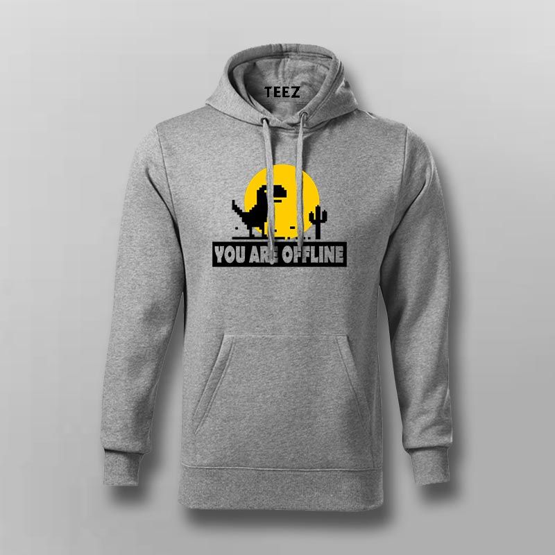 You Are Offline" Hoodie For Men – Classic No Internet Fun
