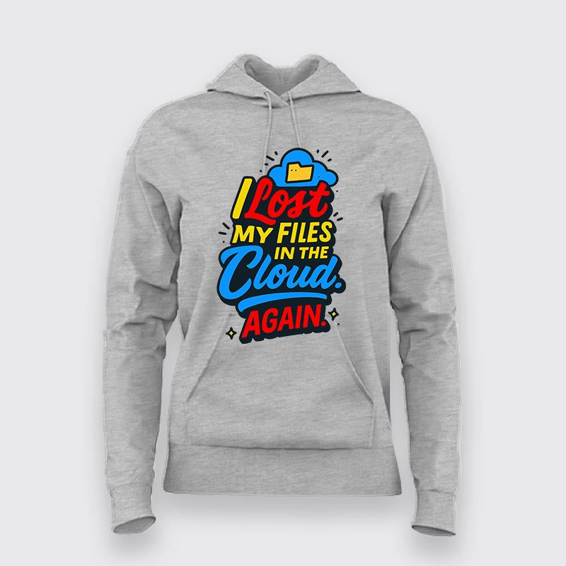 Lost in the Cloud Hoodie For Women – Digital Disaster Edition