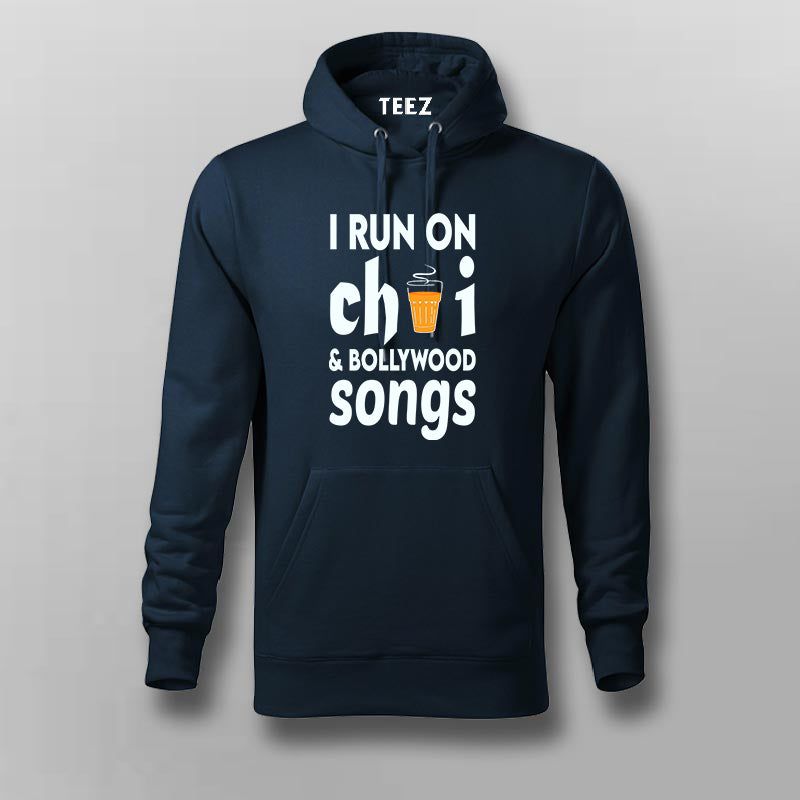 I Run on Chai & Bollywood Songs Hoodie for Men - Vibrant Style