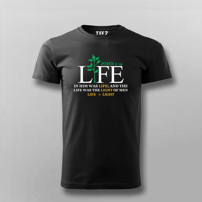 Life is light T shirt for men