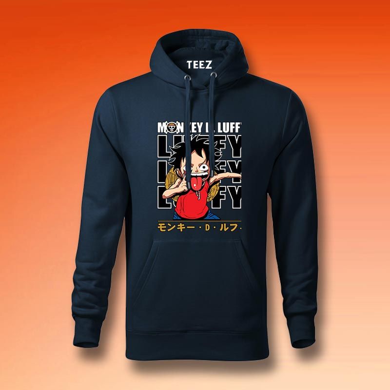 Monkey D. Luffy Anime Cotton & Zipper for Men - Pirate King Style