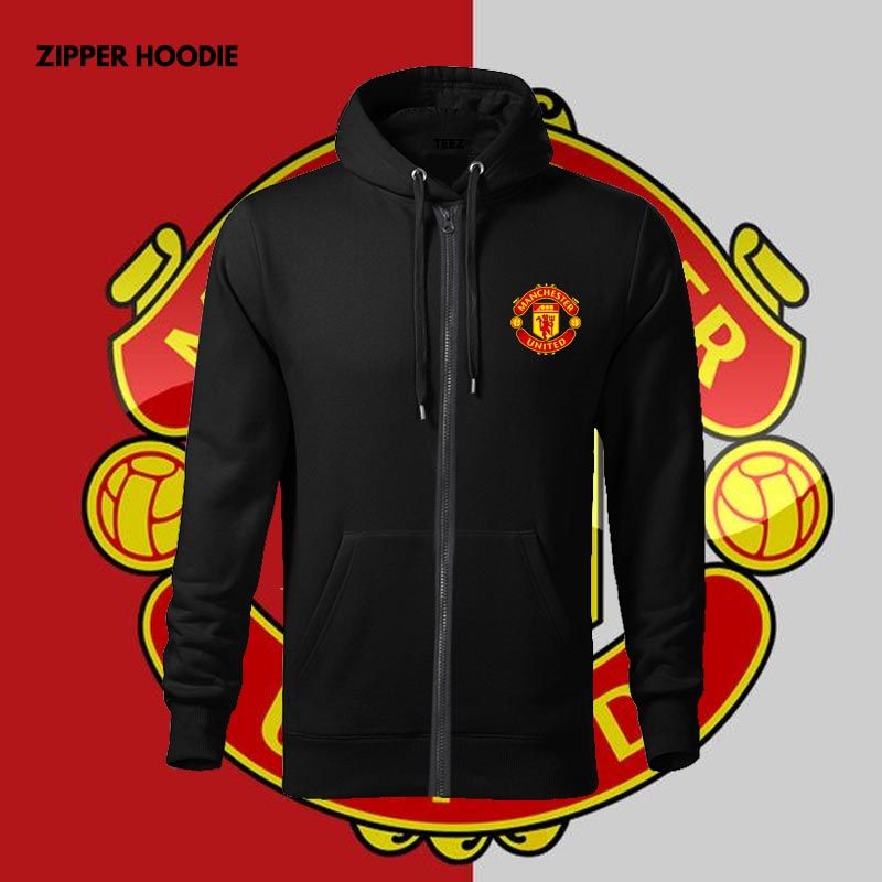 Manchester United Cotton & Zipper Hoodie for Men