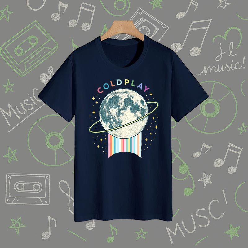 Coldplay Moonlight Galaxy T-Shirt For Men – Music of the Spheres