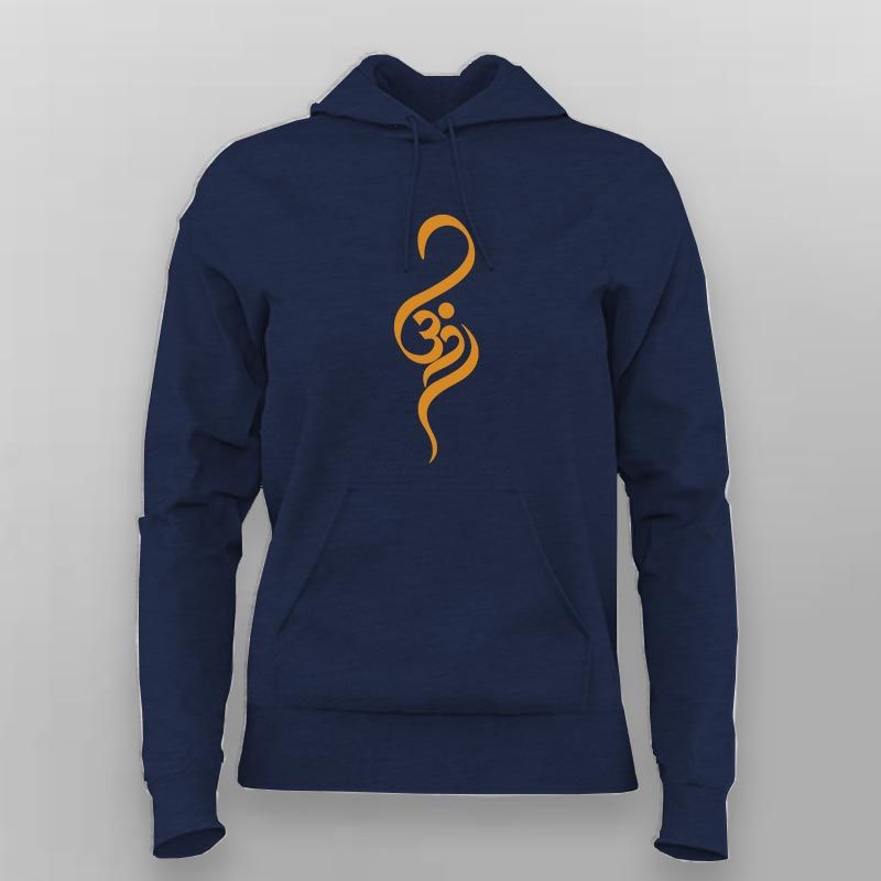 Shiva Om Trishul Hoodie for Women – Sacred Sanskrit Style