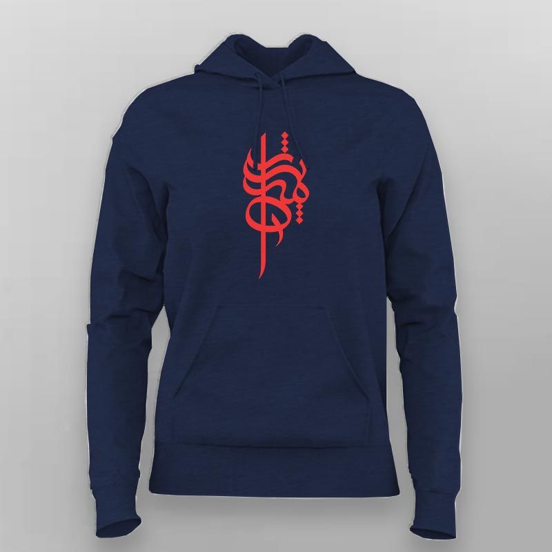 Red Om Sanskrit Hoodie for Women – Bold Spiritual Wear