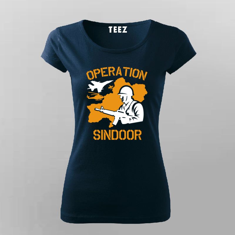 Operation Sindoor T-Shirt For Women – India’s Tactical Precision
