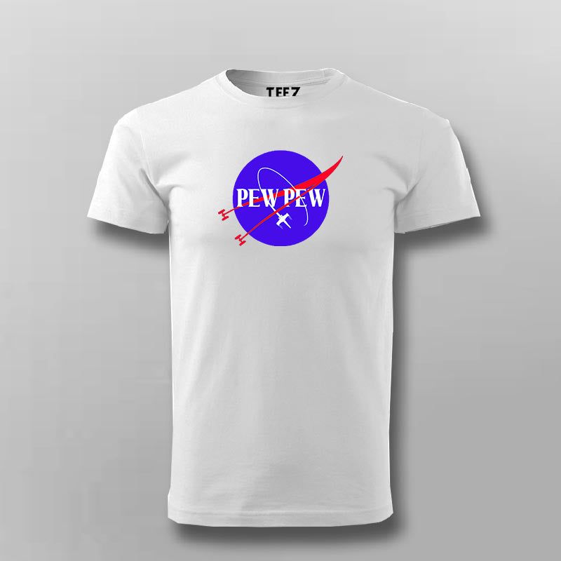 Pew Pew Space T-Shirt for Men - Fun Cosmic Style