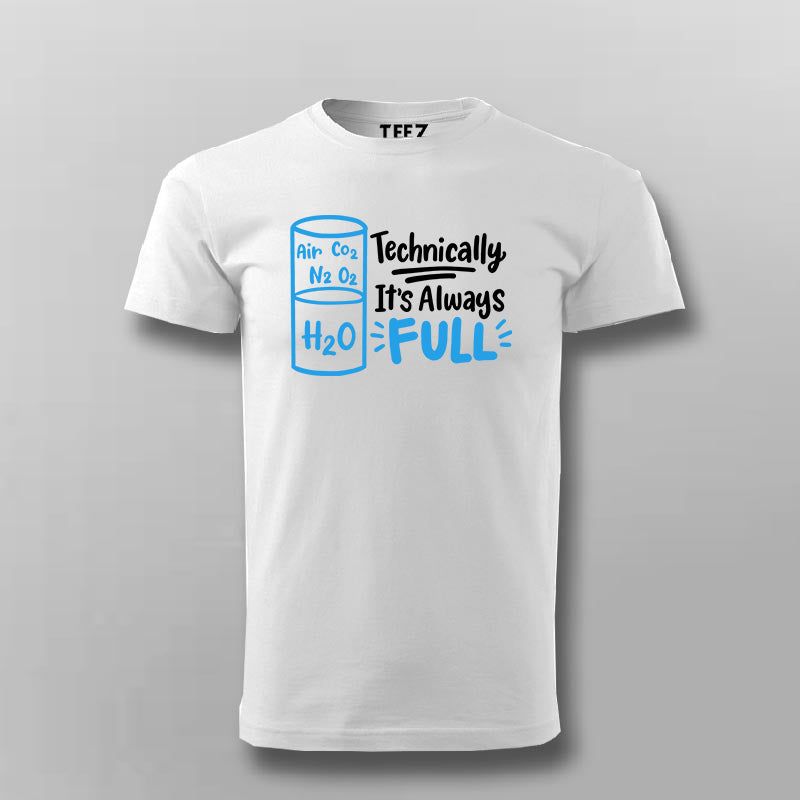 H2O Full Science T-Shirt For Men  – Funny Physics