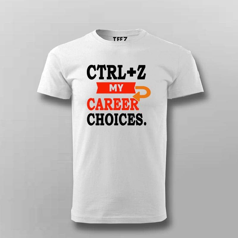 Ctrl+Z My Career T-Shirt for Men – Funny IT Life Rewind