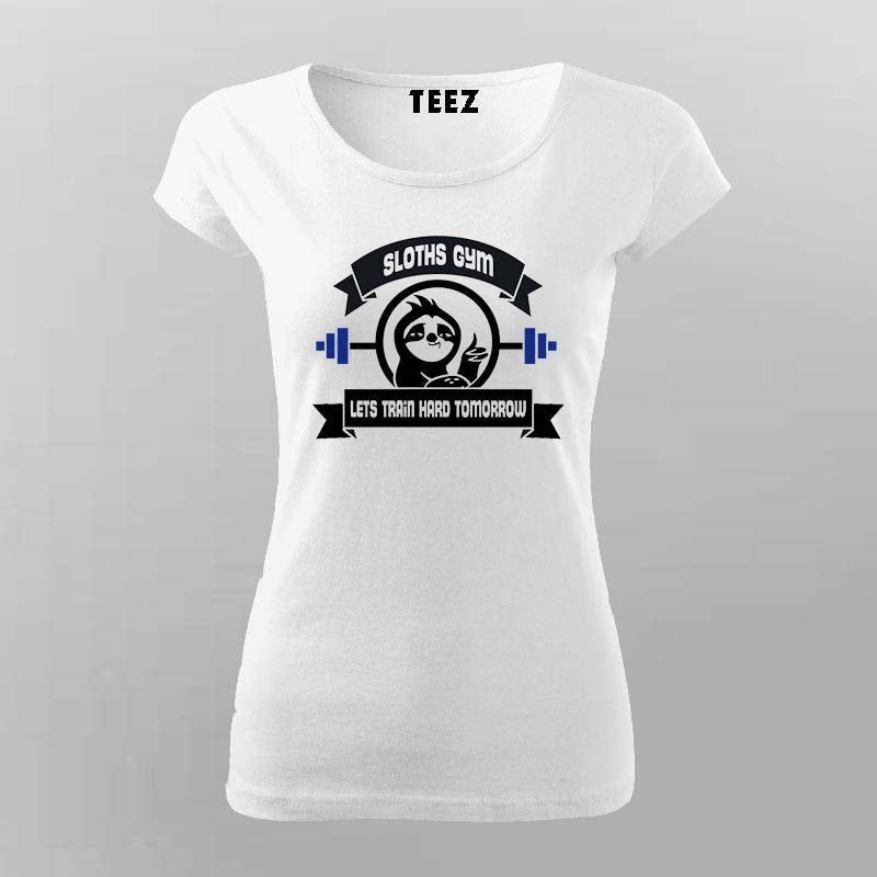 Sloths Gym T-Shirt For Women – Funny Lazy Fitness Workout Tee