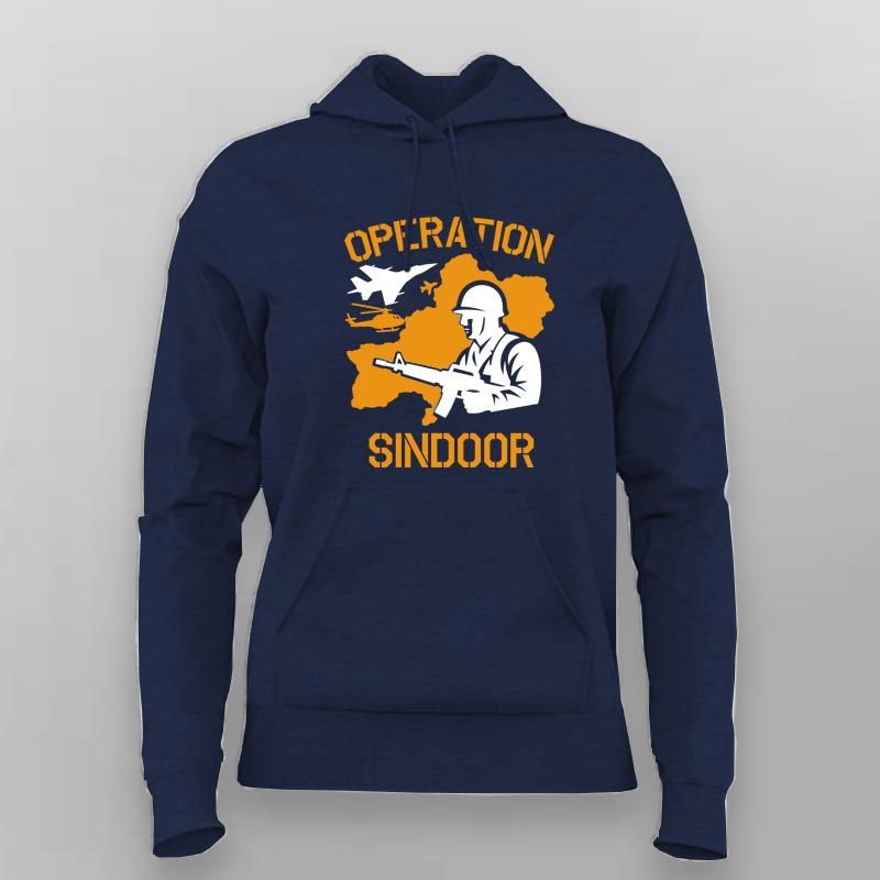 Operation Sindoor Hoodie For Women – India’s Tactical Precision