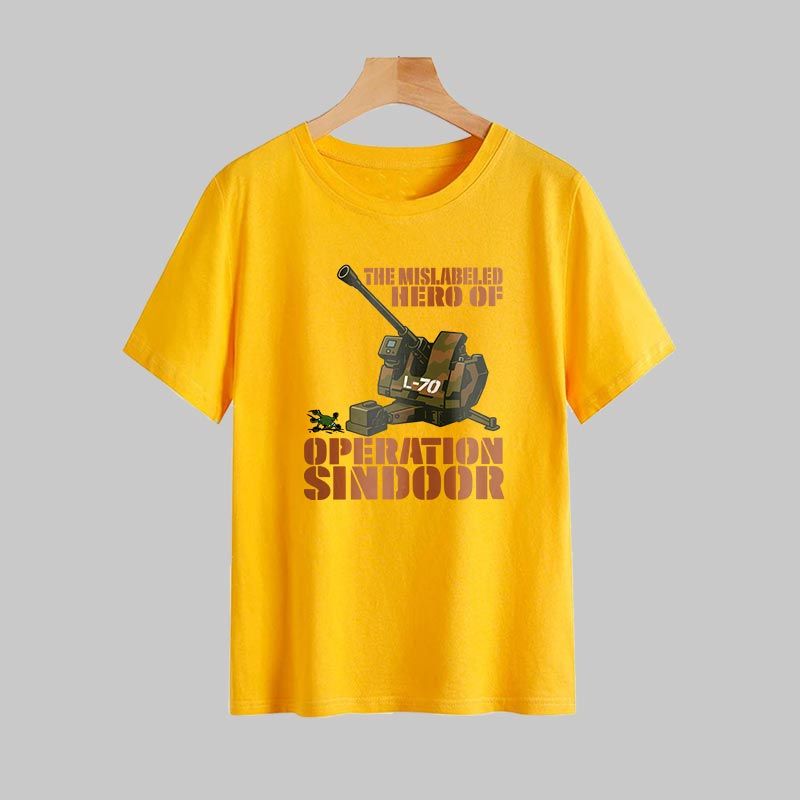 L-70 Gun – Mislabeled Hero T-Shirt For Men - Operation Sindoor Edition