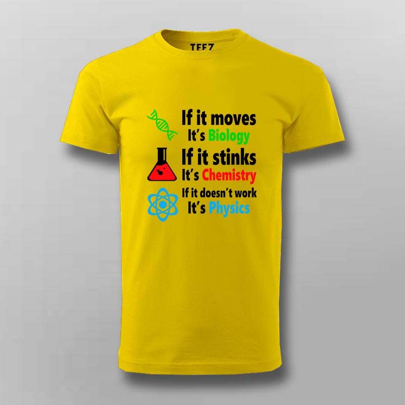 Biology Chemistry Physics T-Shirt For Men - Science Lover Tee