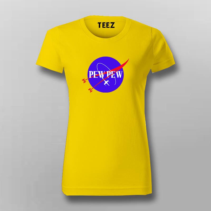 Pew Pew Space T-Shirt for Women - Fun Cosmic Style