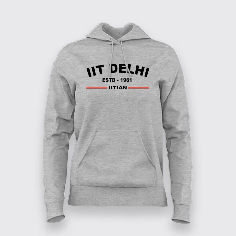 IIT Delhi Classic Hoodie ESTD 1961 - For Women