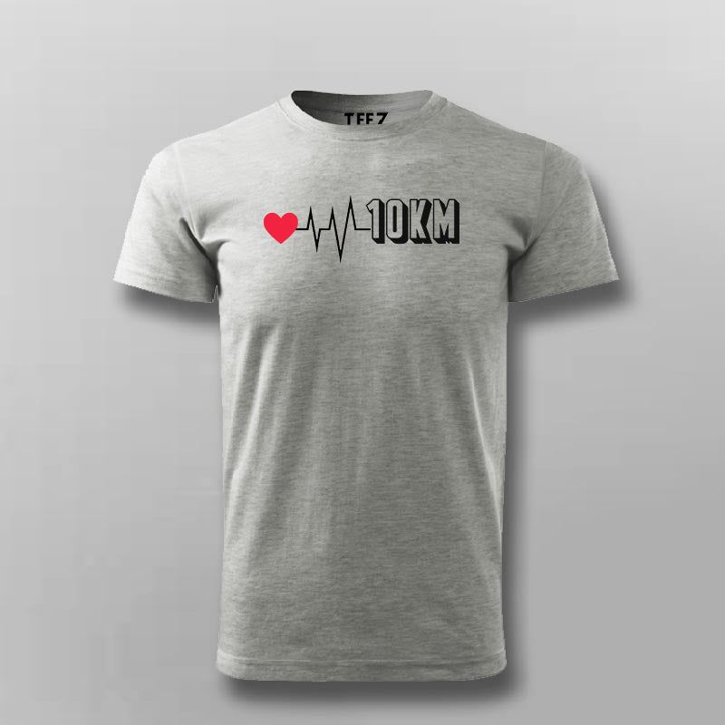 10Km Heartbeat Cool Marathoner T-shirts For Men