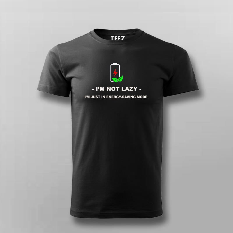 Energy Saving Mode Tee - Funny Lazy Wear by Teez