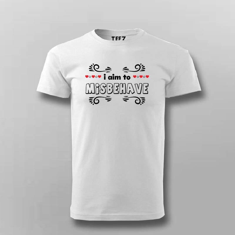 i Aim to Misbehave T-shirt For Men