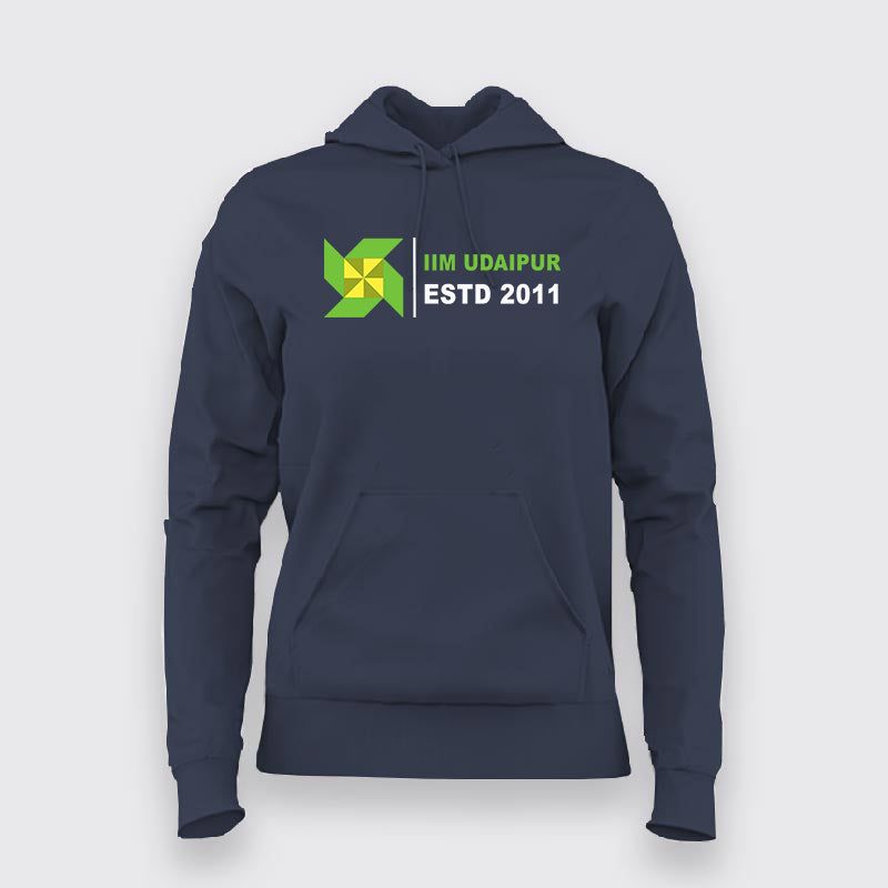 IIM Udaipur ESTD 2011 Women's Cotton Hoodie