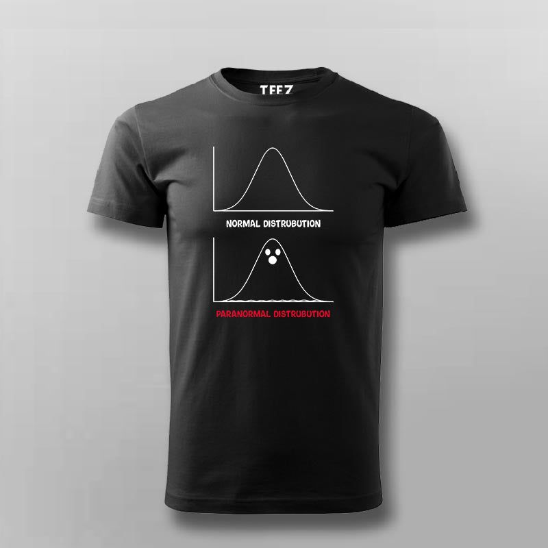 Paranormal Distribution - Funny Halloween Science T-shirt For Men