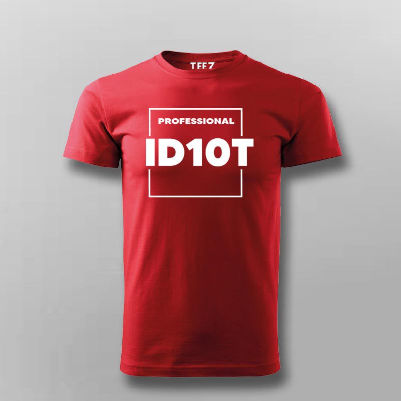 Professional ID10T Funny Programming T-shirt For Men