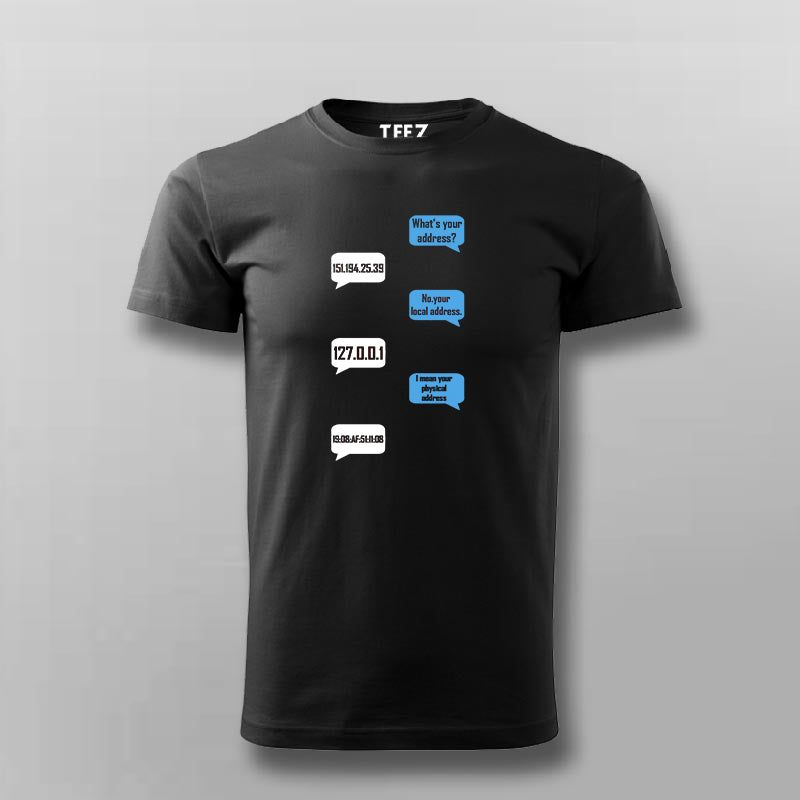What Is Your Address 151.194.25.39 Funny Networking T-shirt for Men