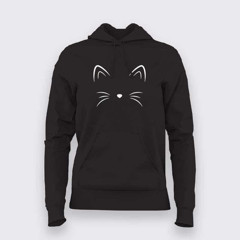 Cute Cat Face Meow Hoodie for Cat Lovers