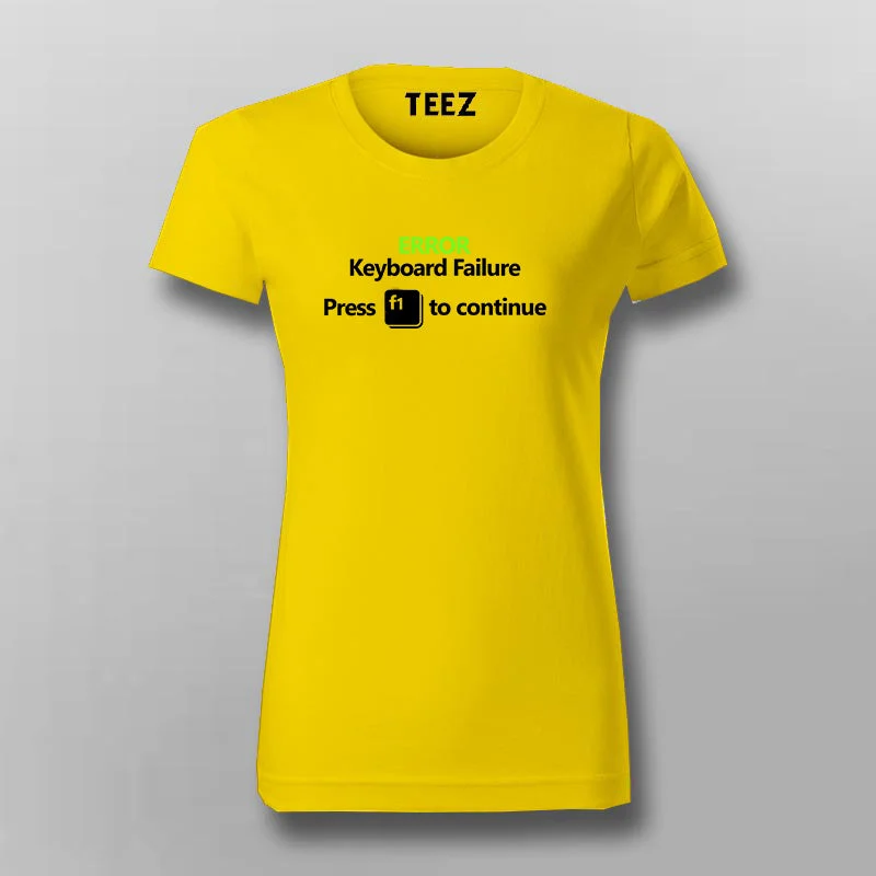 Error Keyboard Failure – Press F1 Funny Tee