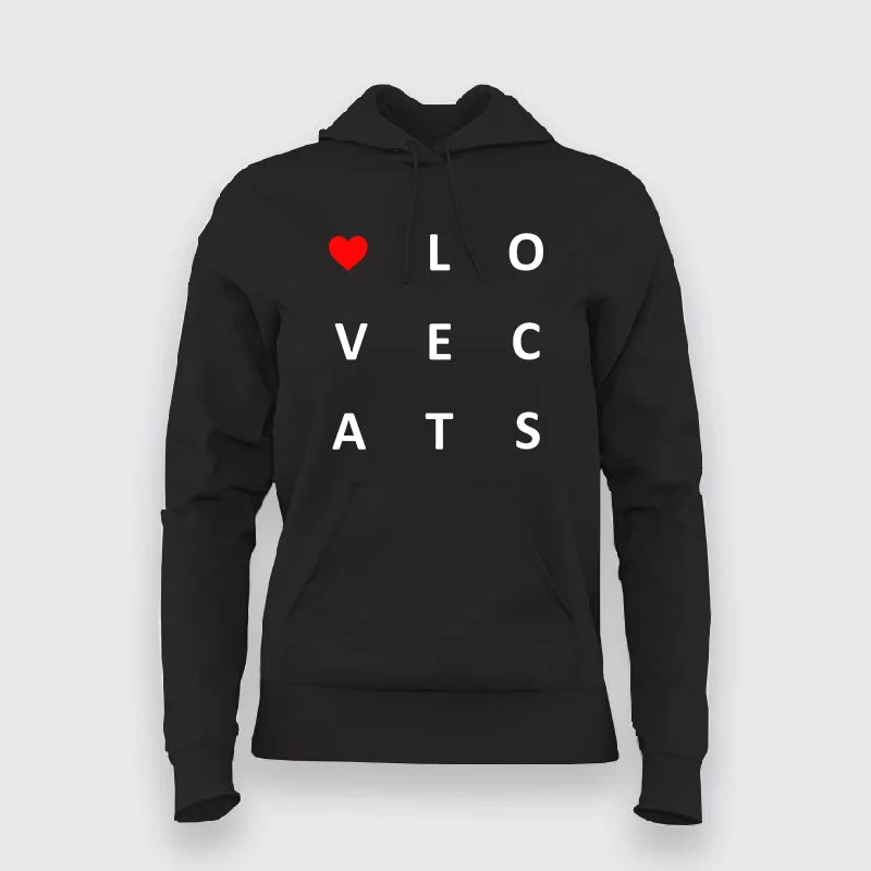 LOVE CATS Hoodie For Women