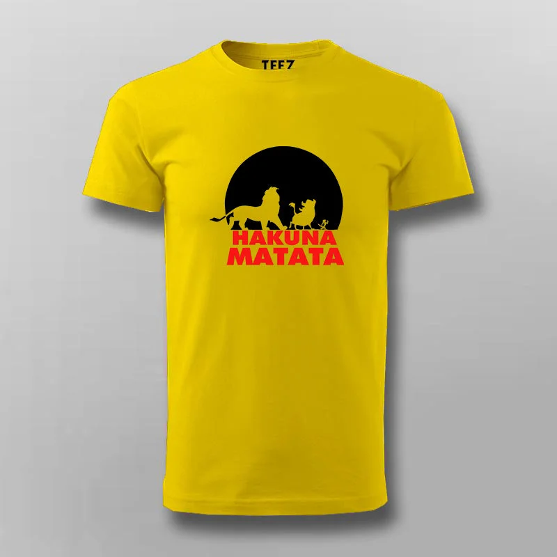 Hakuna Matata Funny Cartoon T-shirt For Men