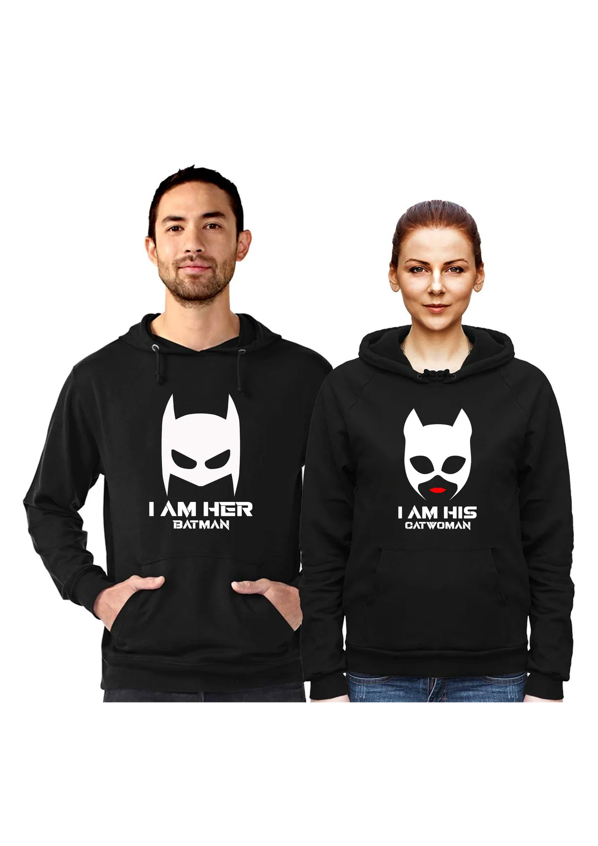 Batman and Catwomen Couple Hoodies