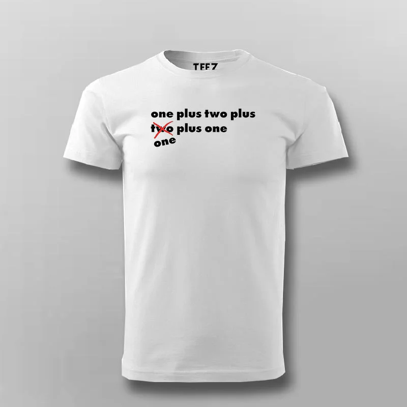 One Plus Two Plus Cube Maths Funny T-shirt For Men
