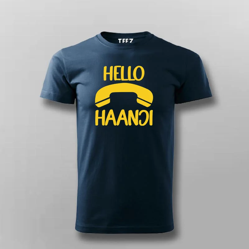 Hello Haanji Funny T-shirt For Men