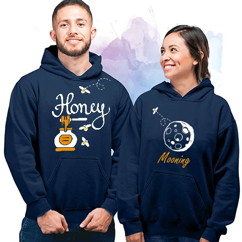 Honey Mooning Couple Hoodies