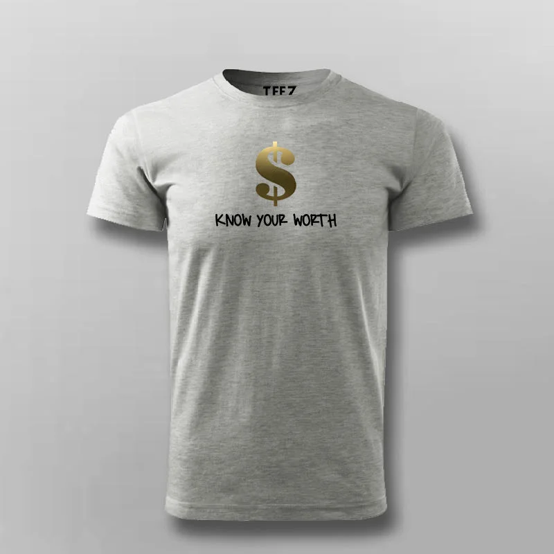 Know Your Worth Motivational T-shirt For Men