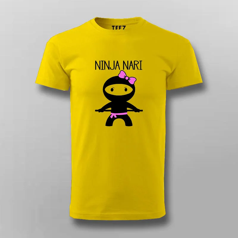 Ninja Naari Indian Women Hindi Funny T-shirt For Men