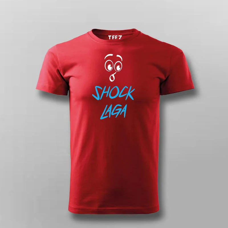 SHOCK LAGA Hindi Funny T-shirt For Men
