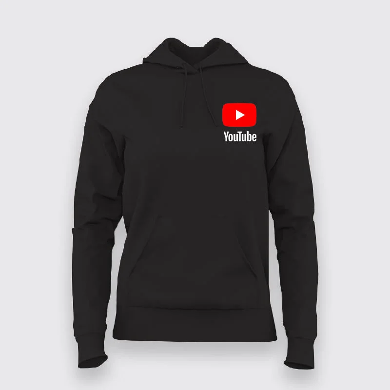 Youtube Logo Hoodies For Women
