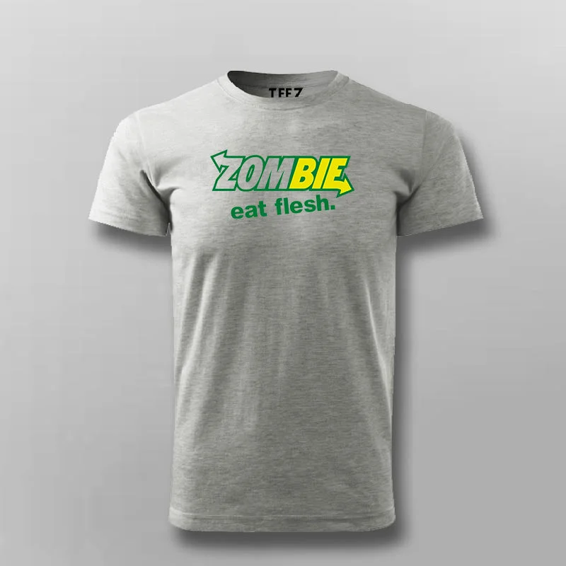 Zombie Eat Flesh Horror T-Shirt for Men