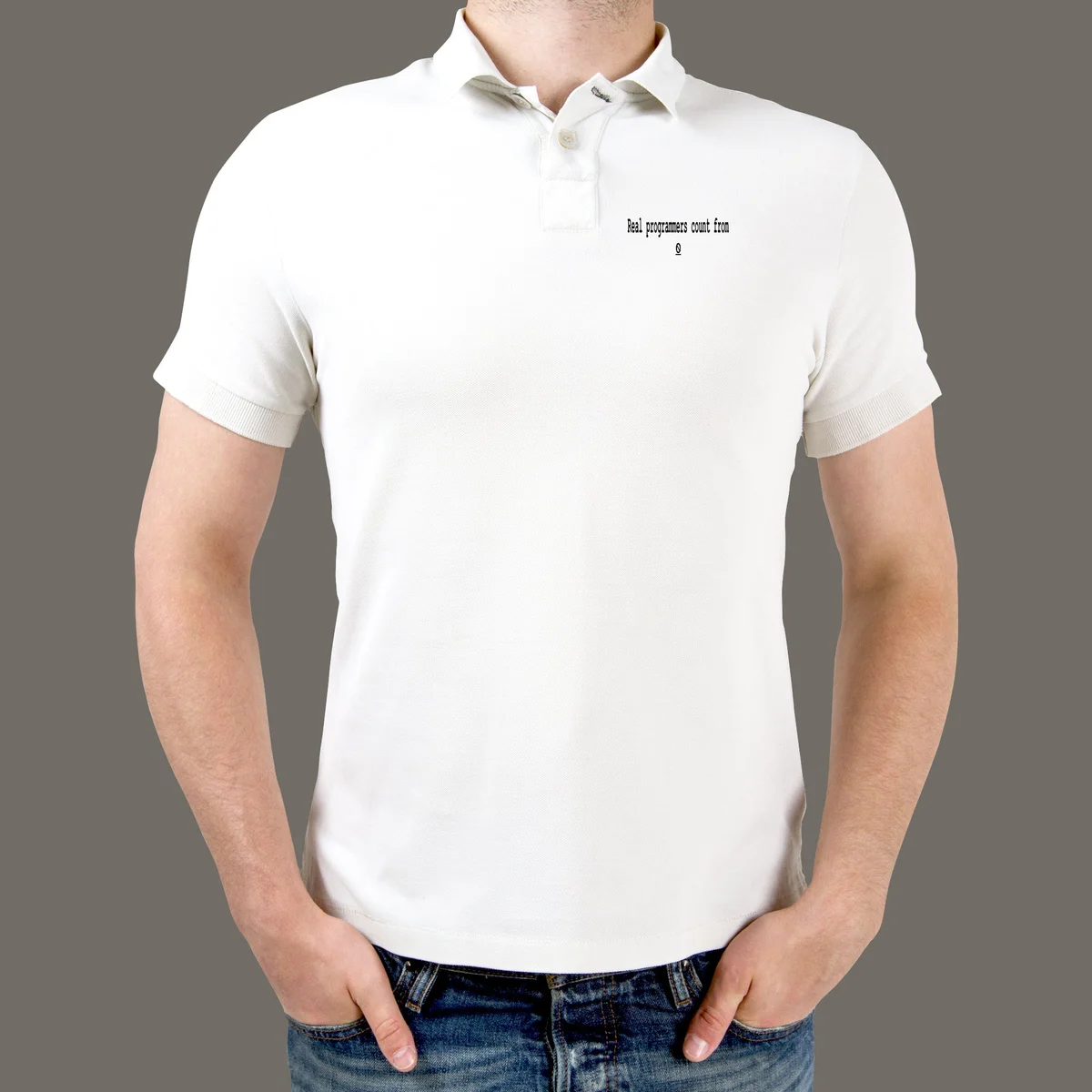 Real programmers count POLO T-Shirt For Men