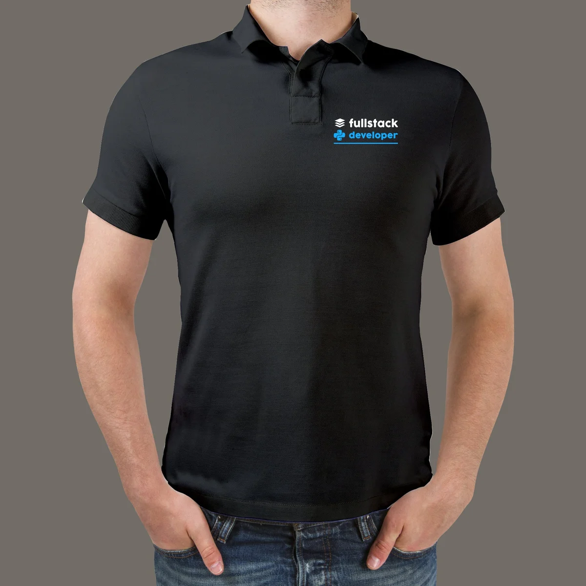 full stack developer polo T-Shirt For Men